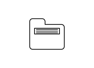 Belge klasörü işareti. Vektör İllüstrasyonu.