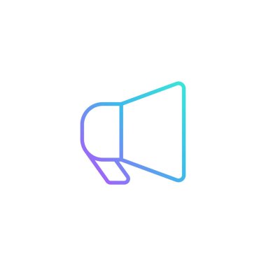 Megafon vektör simgesi. Mobil konsept ve web tasarımı için Vektör İllüstrasyonu. 