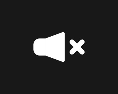 Hoparlör işareti simgesi. Ses düğmesi. Grafik tasarımı, Web, UI, uygulama için vektör illüstrasyonu. 