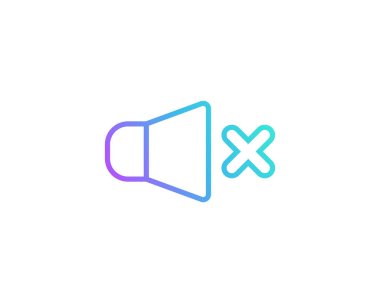 Hoparlör işareti simgesi. Ses düğmesi. Grafik tasarımı, Web, UI, uygulama için vektör illüstrasyonu. 