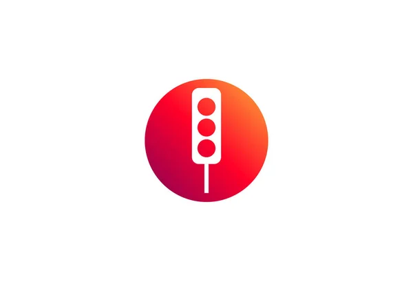 Trafik lambası işareti. Simge trafik ışığı. Grafik tasarımı, Web, UI, uygulama için vektör illüstrasyonu.