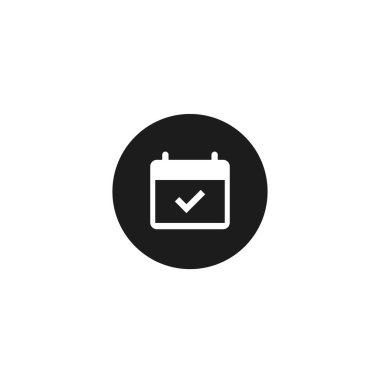 Takvim simgesi. Grafik tasarımı, Web, UI, uygulama için vektör illüstrasyonu.