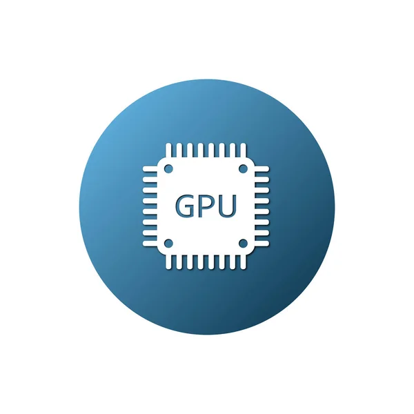 Gpu Symbol Vektorillustration Für Grafikdesign Web App — Stockvektor