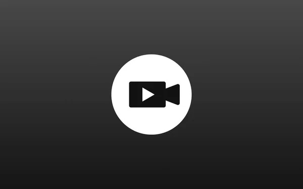 Video ikonu, film ikonu, video işareti ve sembol vektör tasarımı. Grafik tasarımı, Web, UI için vektör illüstrasyonu, 