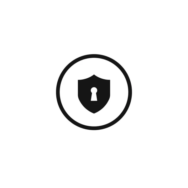 Keyhole Shield Icon Vector Illustration Graphic Design Web App — Stock Vector