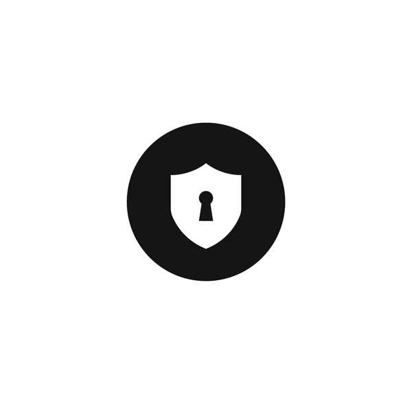 Keyhole Shield Icon Vector Illustration Graphic Design Web App — Stock Vector