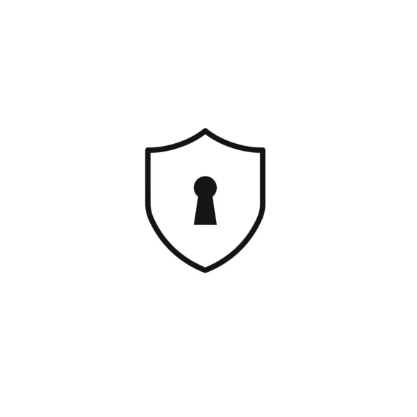 锁孔保护图标 平面设计的矢量插图 Web App — 图库矢量图片