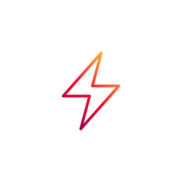 Lightning Elektrisch Vermogen Vector Ontwerp Element Vector Illustratie Voor Mobiel — Stockvector