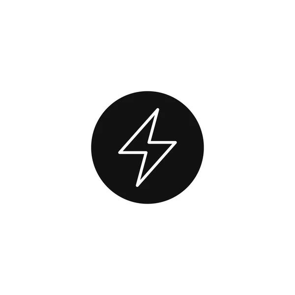 Lightning Elektrisch Vermogen Vector Ontwerp Element Vector Illustratie Voor Mobiel — Stockvector