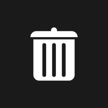Çöp Kutusu Simgesi. Grafik tasarımı, Web, UI, uygulama için vektör illüstrasyonu.