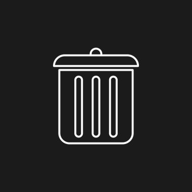 Çöp Kutusu Simgesi. Grafik tasarımı, Web, UI, uygulama için vektör illüstrasyonu.