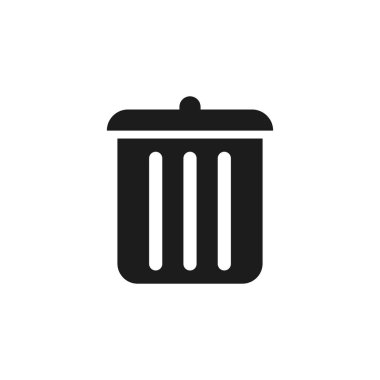 Çöp Kutusu Simgesi. Grafik tasarımı, Web, UI, uygulama için vektör illüstrasyonu.