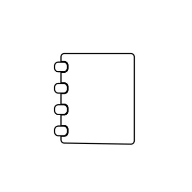 Not Defteri Simgesi. Mobil konsept ve web tasarımı için Vektör İllüstrasyonu. 