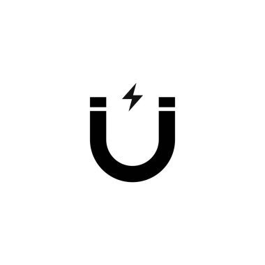 Mıknatıs simgesi. Grafik tasarımı, Web, UI, uygulama için vektör illüstrasyonu.