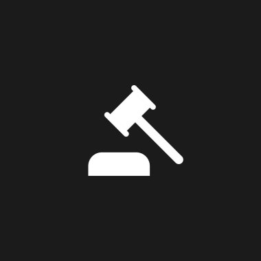 Hammer judge icon. Vector illustration for graphic design, Web, UI, app.