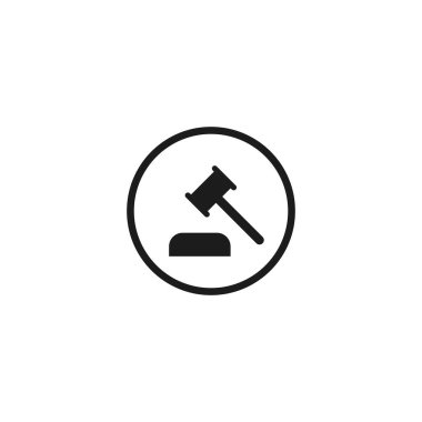 Hammer judge icon. Vector illustration for graphic design, Web, UI, app.