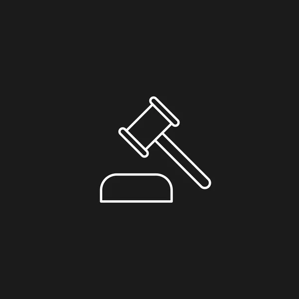 Hammer Judge Icon Vector Illustration Graphic Design Web App — Stock Vector