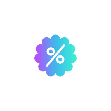 İndirim simgesi. Grafik tasarımı, Web, UI, uygulama için vektör illüstrasyonu.