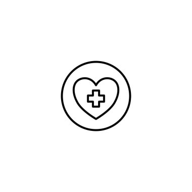 Tıbbi yardım ikonu. Grafik tasarımı, Web, UI için vektör illüstrasyonu,