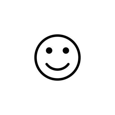 Gülümse, mutlu duygu. Grafik tasarımı, Web, UI, uygulama için vektör illüstrasyonu