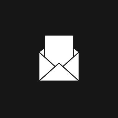 E- posta simgesi. Mobil konsept ve web tasarımı için Vektör İllüstrasyonu.