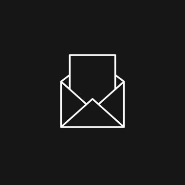 E- posta simgesi. Mobil konsept ve web tasarımı için Vektör İllüstrasyonu.