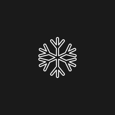 Kar Tanesi ikonu. Mobil konsept ve web tasarımı için Vektör İllüstrasyonu.