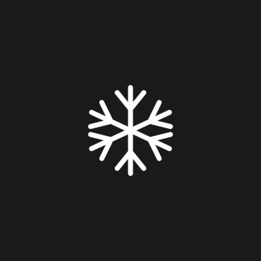 Kar Tanesi ikonu. Mobil konsept ve web tasarımı için Vektör İllüstrasyonu.