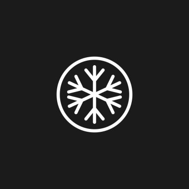 Kar Tanesi ikonu. Mobil konsept ve web tasarımı için Vektör İllüstrasyonu.