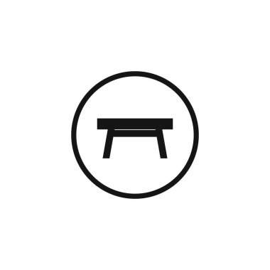 Masa simgesi. Grafik tasarımı, Web, UI, uygulama için vektör illüstrasyonu.