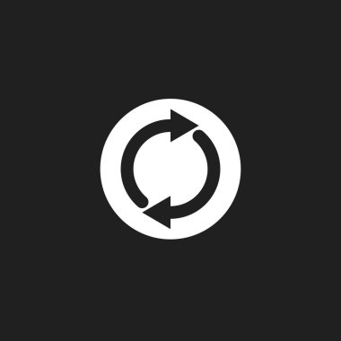 Döndürme okları simgesi. Mobil konsept ve web tasarımı için Vektör İllüstrasyonu.