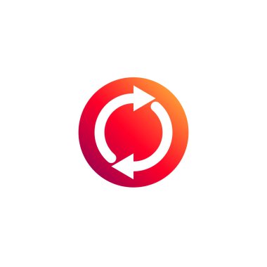 Döndürme okları simgesi. Mobil konsept ve web tasarımı için Vektör İllüstrasyonu.