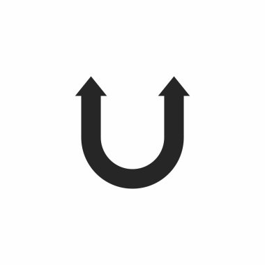 Ok simgeyi döndür. Grafik tasarımı, Web, UI, uygulama için vektör illüstrasyonu.