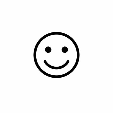 Gülümse, mutlu duygu. Grafik tasarımı, Web, UI, uygulama için vektör illüstrasyonu.