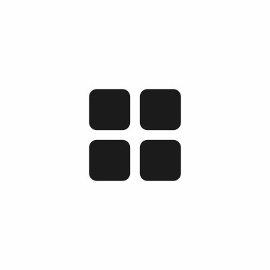 Uygulama menüsü simgesi. Grafik tasarımı, Web, UI, uygulama için vektör illüstrasyonu.