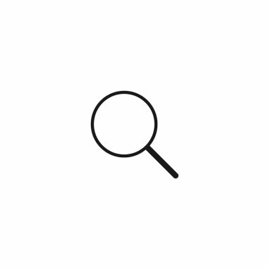 Büyüteç simgesi. Grafik tasarımı, Web, UI, uygulama için vektör illüstrasyonu.