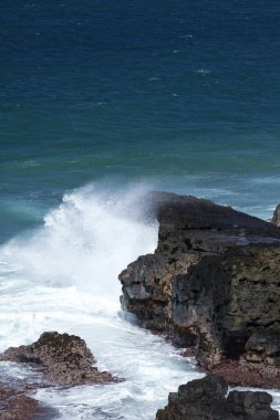 Dalgalar ve taşlar Gris Gris sahilde
