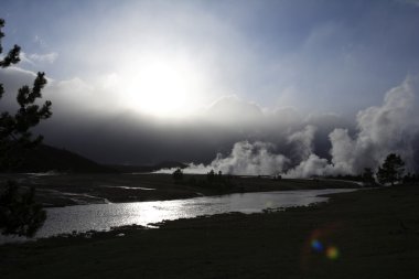 Yellowstone Ulusal Parkı 'nda Gayzer