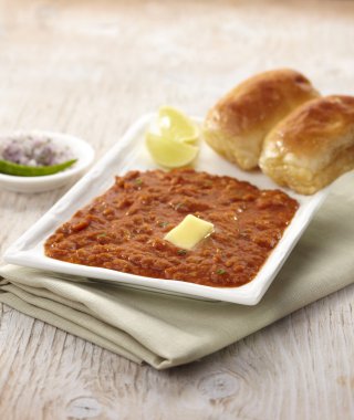 Pau Bhaji Hint baharatlı fast food