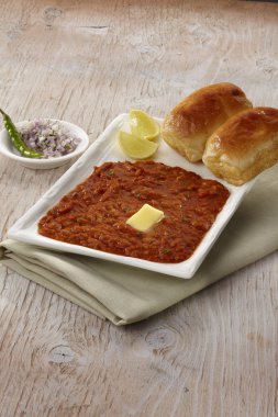 Pau Bhaji Hint baharatlı fast food