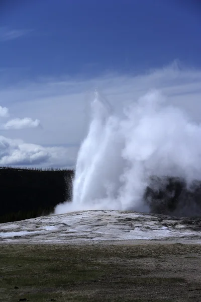 Disparo de agua caliente de géiser — Foto de Stock