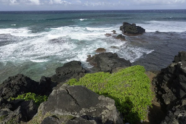 Ondas e pedras na praia de Gris Gris — Fotografia de Stock