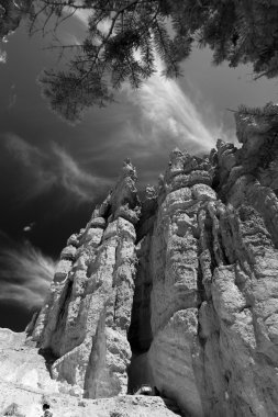 Güzel kaya oluşumları at Bryce Canyon