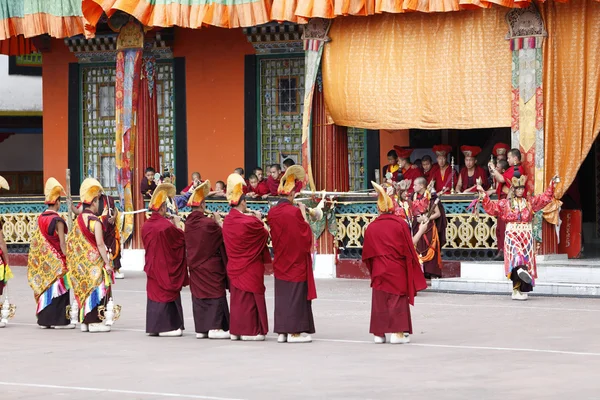 Buddhistisches Fest im Kloster Rumtek — Stockfoto