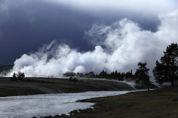 Geyser στο Εθνικό Πάρκο Yellowstone — Φωτογραφία Αρχείου