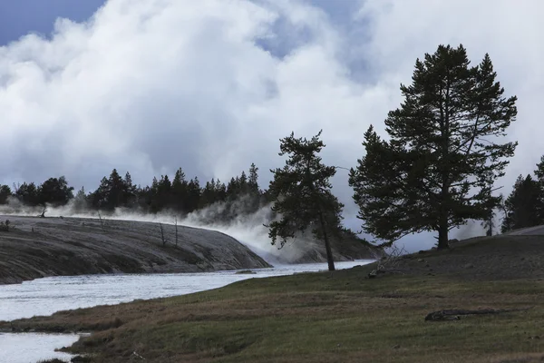 Geyser au parc national Yellowstone — Photo
