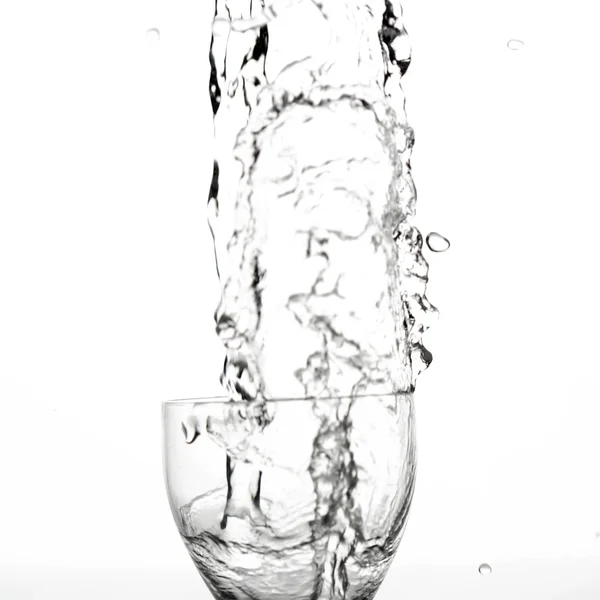 Waterspatten in glas — Stockfoto