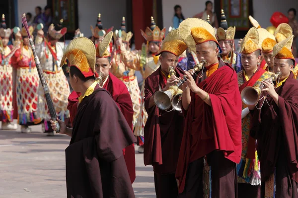 Buddhistisches Fest im Kloster Rumtek — Stockfoto