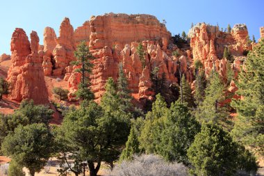 Güzel kaya oluşumları at Bryce Canyon
