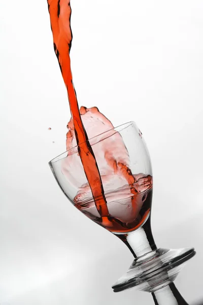 Red wine pouring — Stock Photo, Image